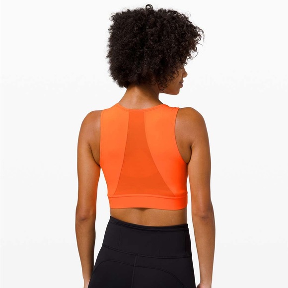 Lululemon Orange Hotty Hot Cropped Tank - Picture 2 of 4